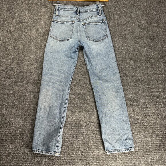 Frame Jeans Womens 24 Le Nouveau Straight Cotton Stretch Light Wash Pockets - Picture 8 of 11